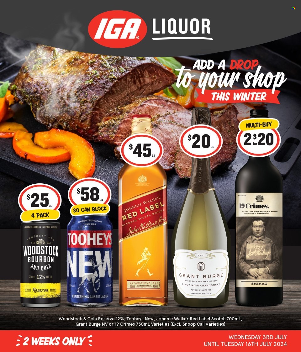 IGA LIQUOR catalogue - 3 Jul 2024 - 16 Jul 2024. Page 1