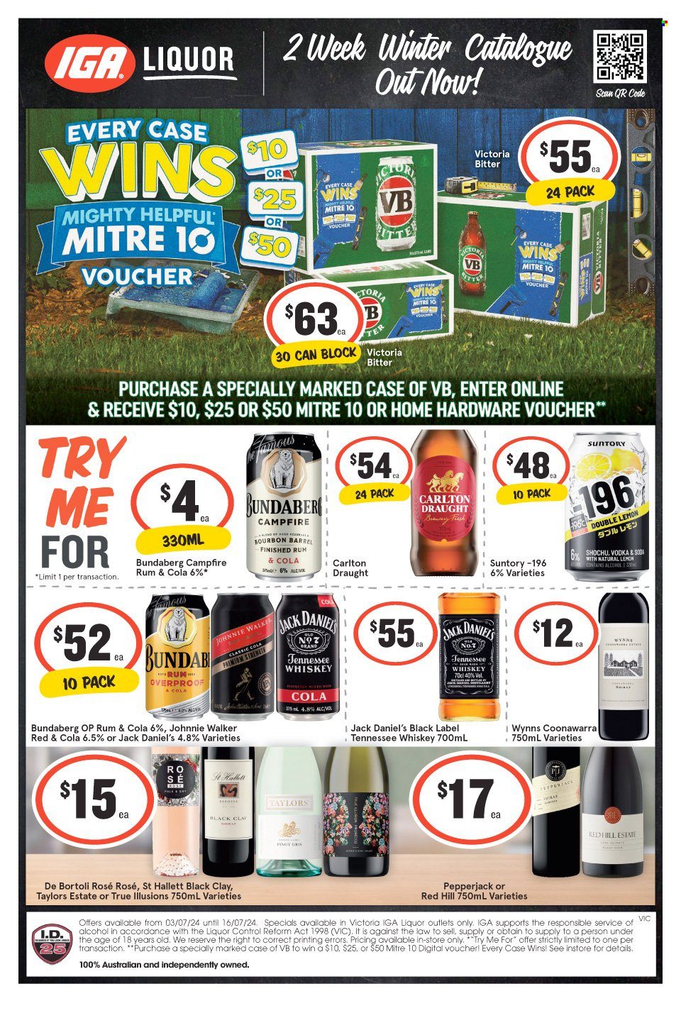 IGA LIQUOR catalogue - 3 Jul 2024 - 16 Jul 2024. Page 1