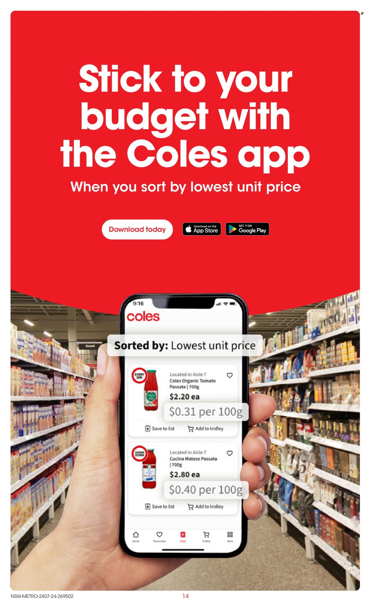 Coles catalogue - 24 Jul 2024 - 30 Jul 2024. Page 14