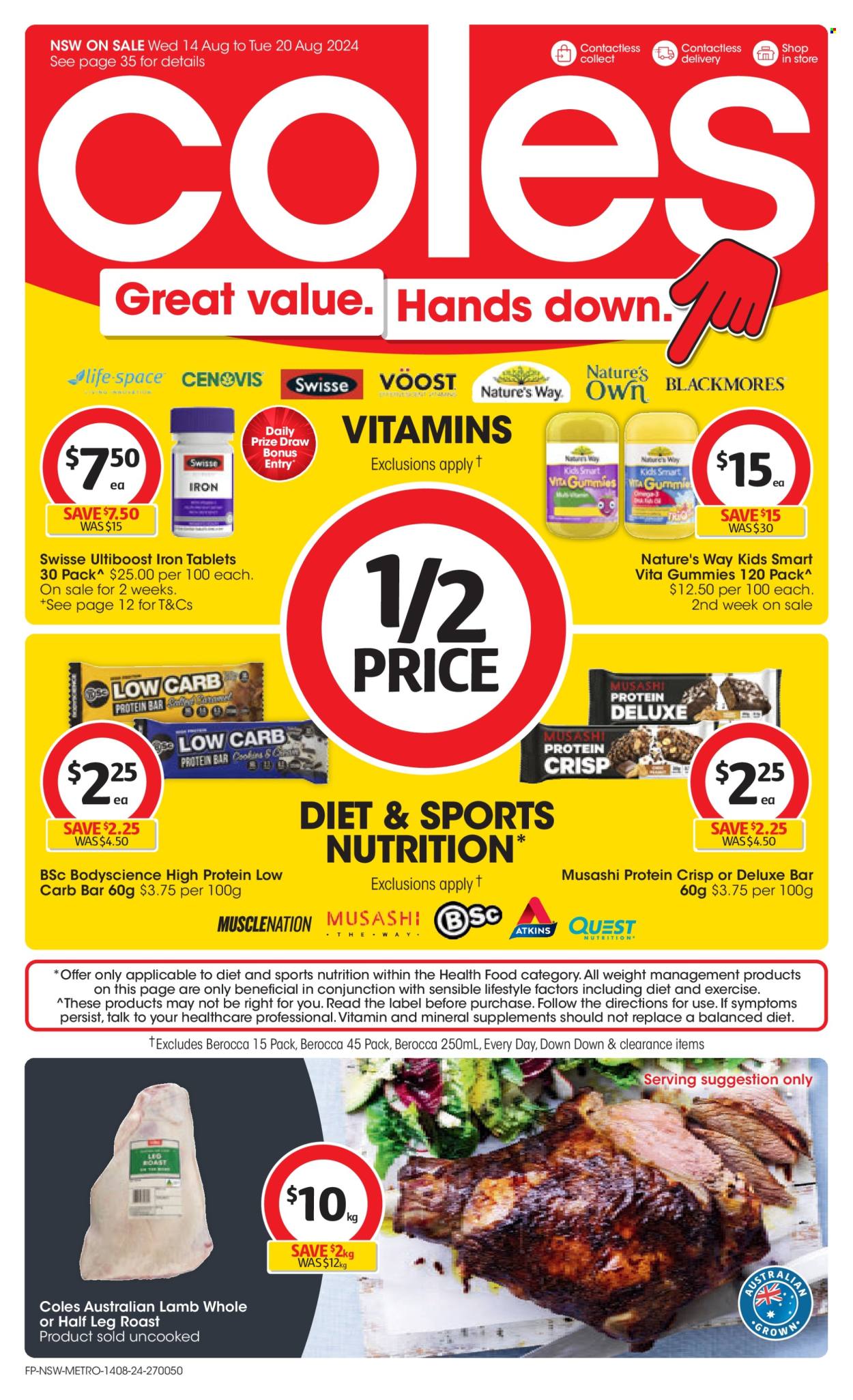 Coles catalogue - 14 Aug 2024 - 20 Aug 2024. Page 1