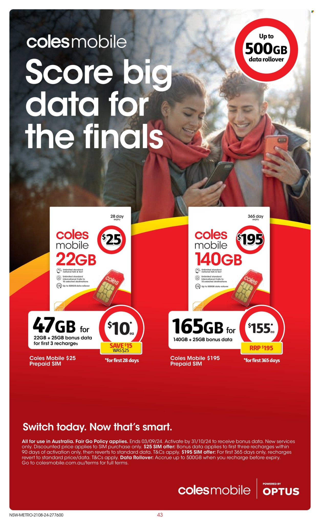 Coles catalogue - 21 Aug 2024 - 27 Aug 2024. Page 43