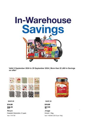 Costco Catalogue - 2 Sep 2024 - 29 Sep 2024.