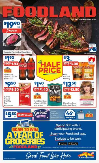 Foodland Catalogue - 4 Sep 2024 - 10 Sep 2024.