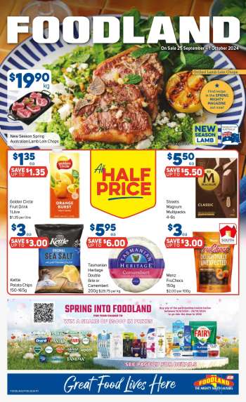 Foodland Catalogue - 25 Sep 2024 - 1 Oct 2024.