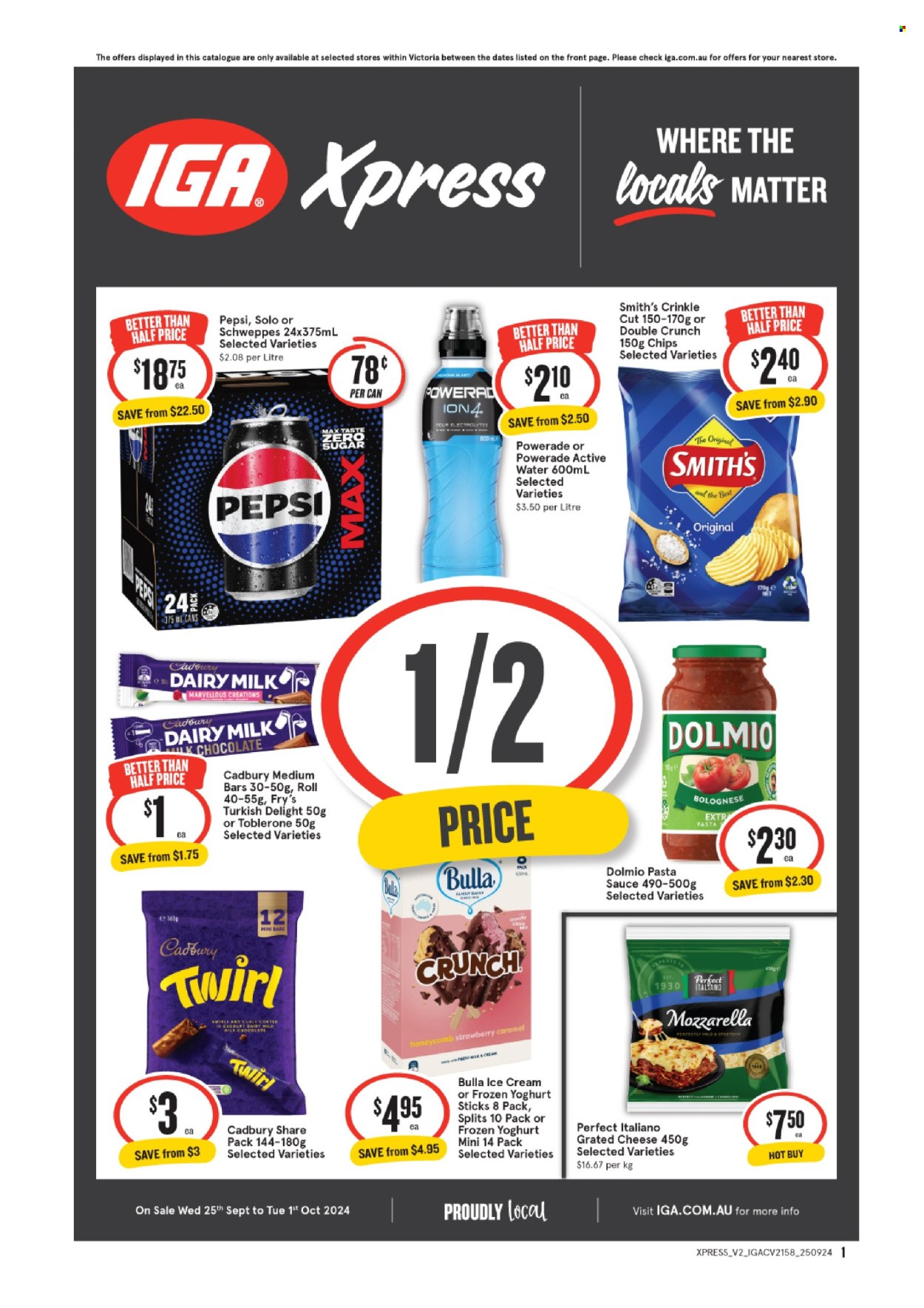 IGA Xpress catalogue - 25 Sep 2024 - 1 Oct 2024. Page 1