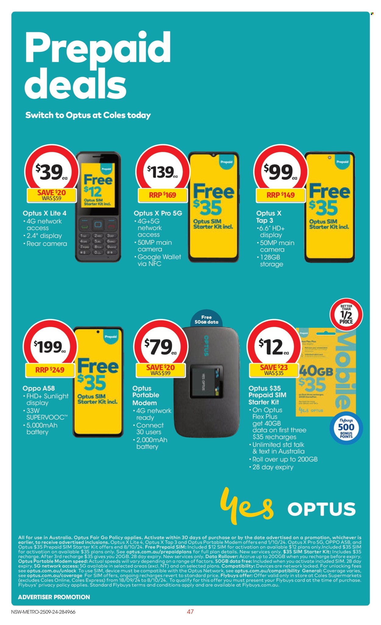 Coles catalogue - 25 Sep 2024 - 1 Oct 2024. Page 47