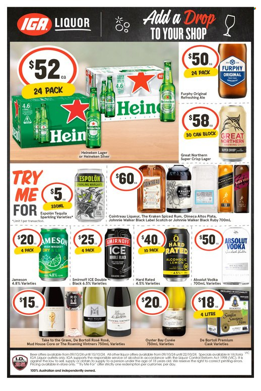 IGA LIQUOR catalogue - 9 Oct 2024 - 15 Oct 2024. Page 1
