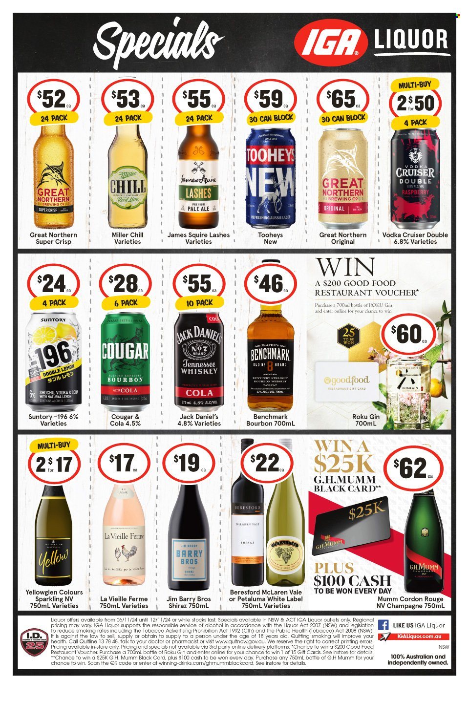 IGA LIQUOR catalogue - 6 Nov 2024 - 12 Nov 2024. Page 1