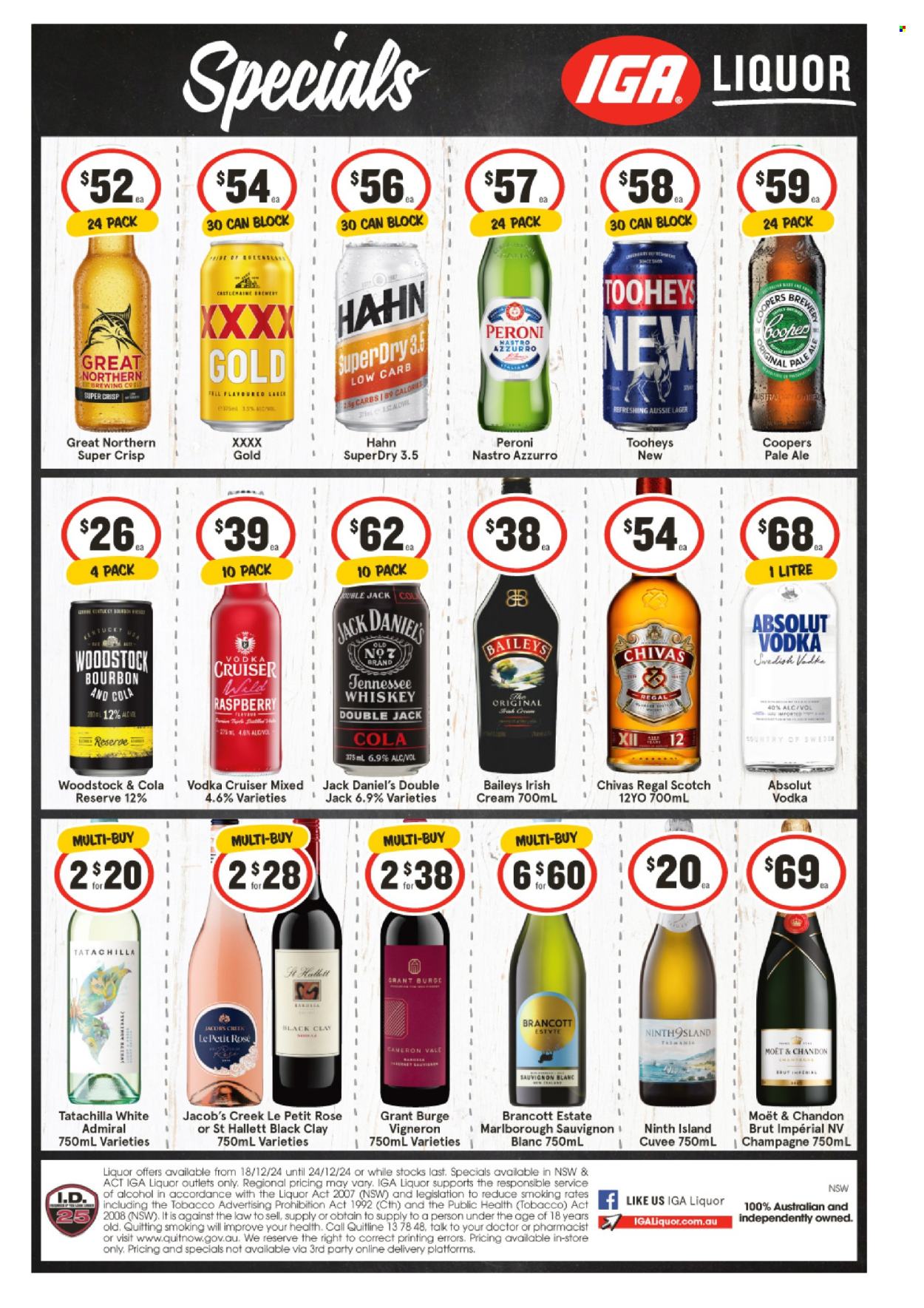 IGA LIQUOR catalogue - 18 Dec 2024 - 24 Dec 2024. Page 1