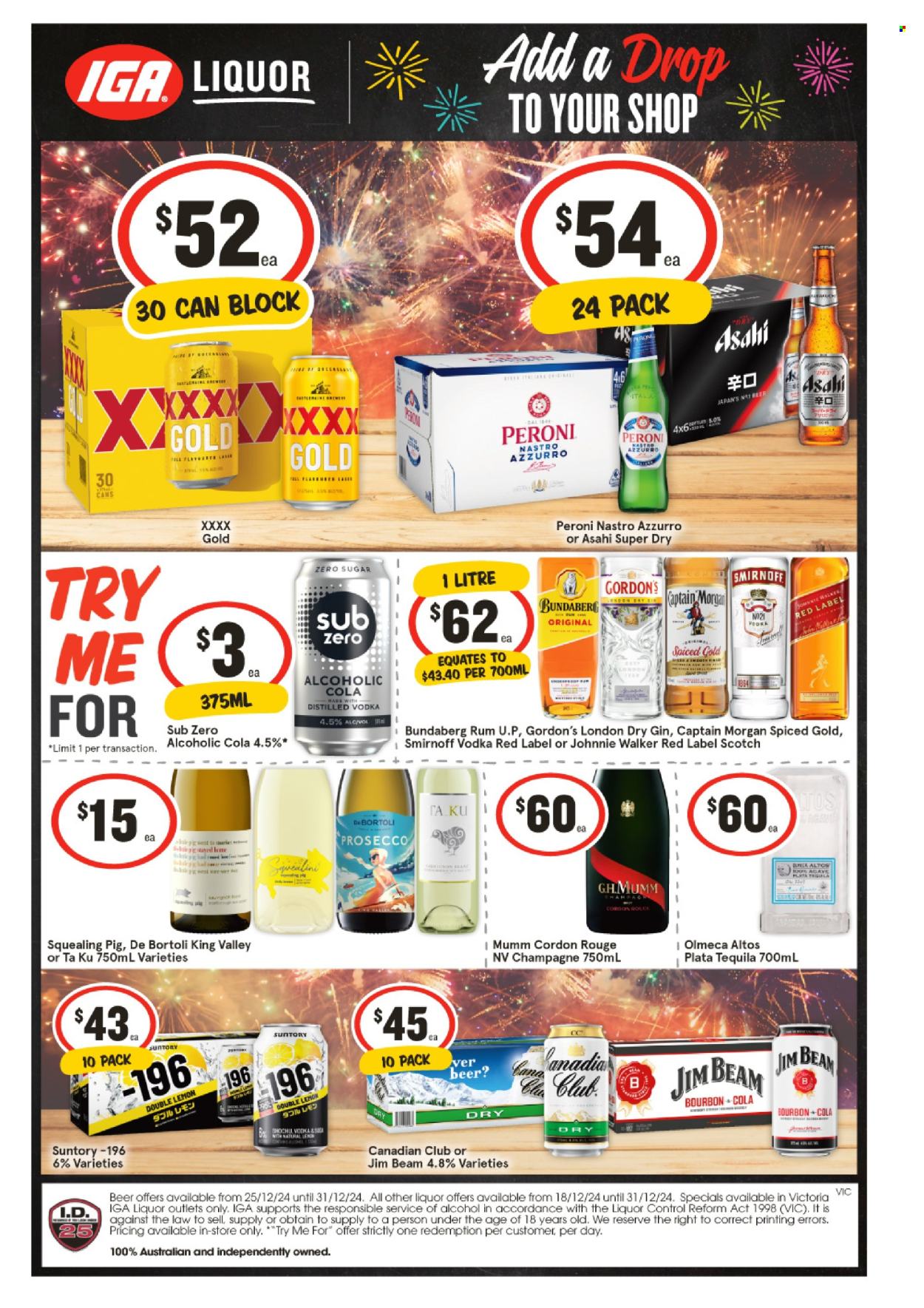 IGA LIQUOR catalogue - 25 Dec 2024 - 31 Dec 2024. Page 1