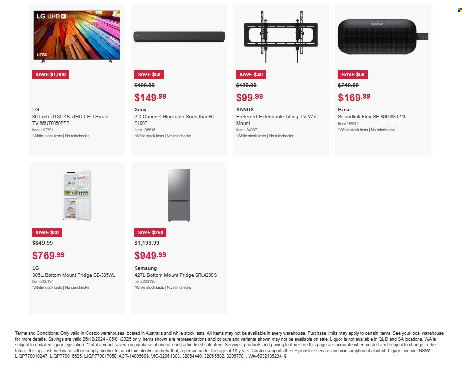 Costco catalogue - 26 Dec 2024 - 5 Jan 2025. Page 4