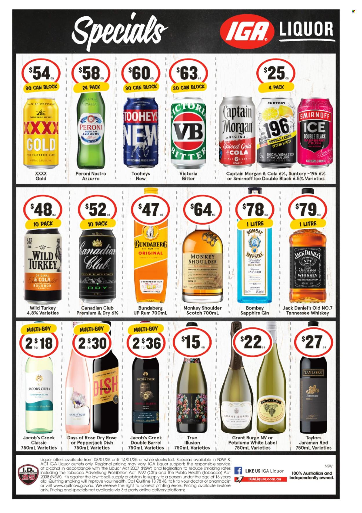 IGA LIQUOR catalogue - 8 Jan 2025 - 14 Jan 2025. Page 1
