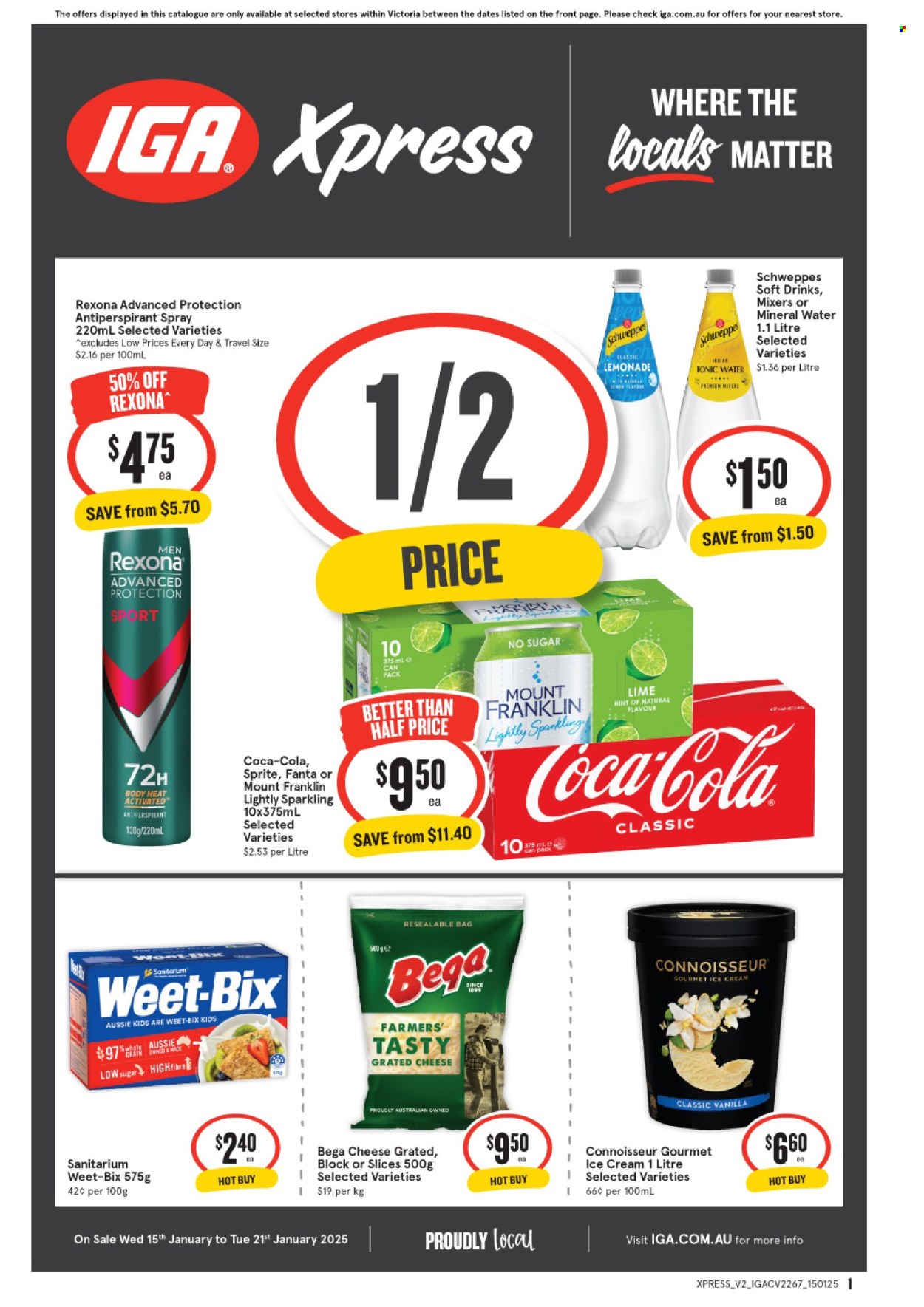 IGA Xpress catalogue - 15 Jan 2025 - 21 Jan 2025. Page 1