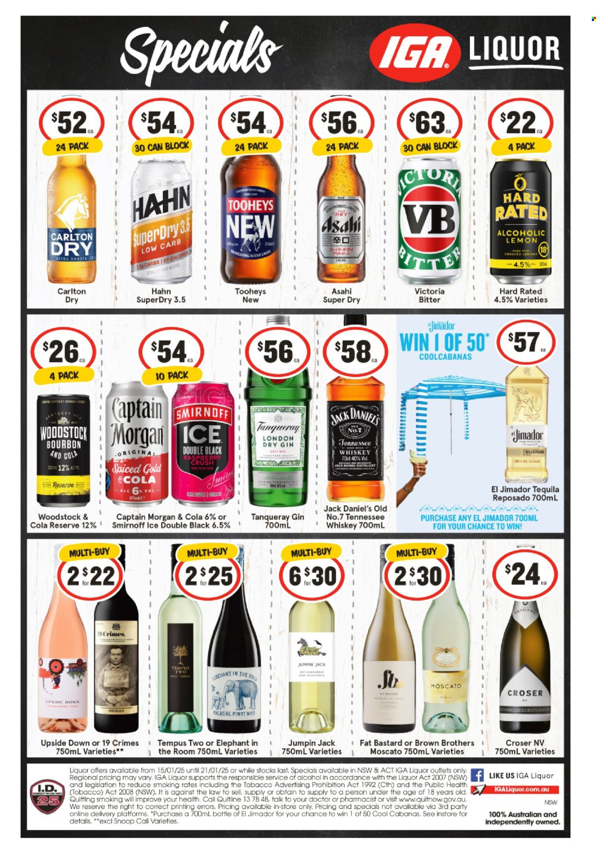 IGA LIQUOR catalogue - 15 Jan 2025 - 21 Jan 2025. Page 1