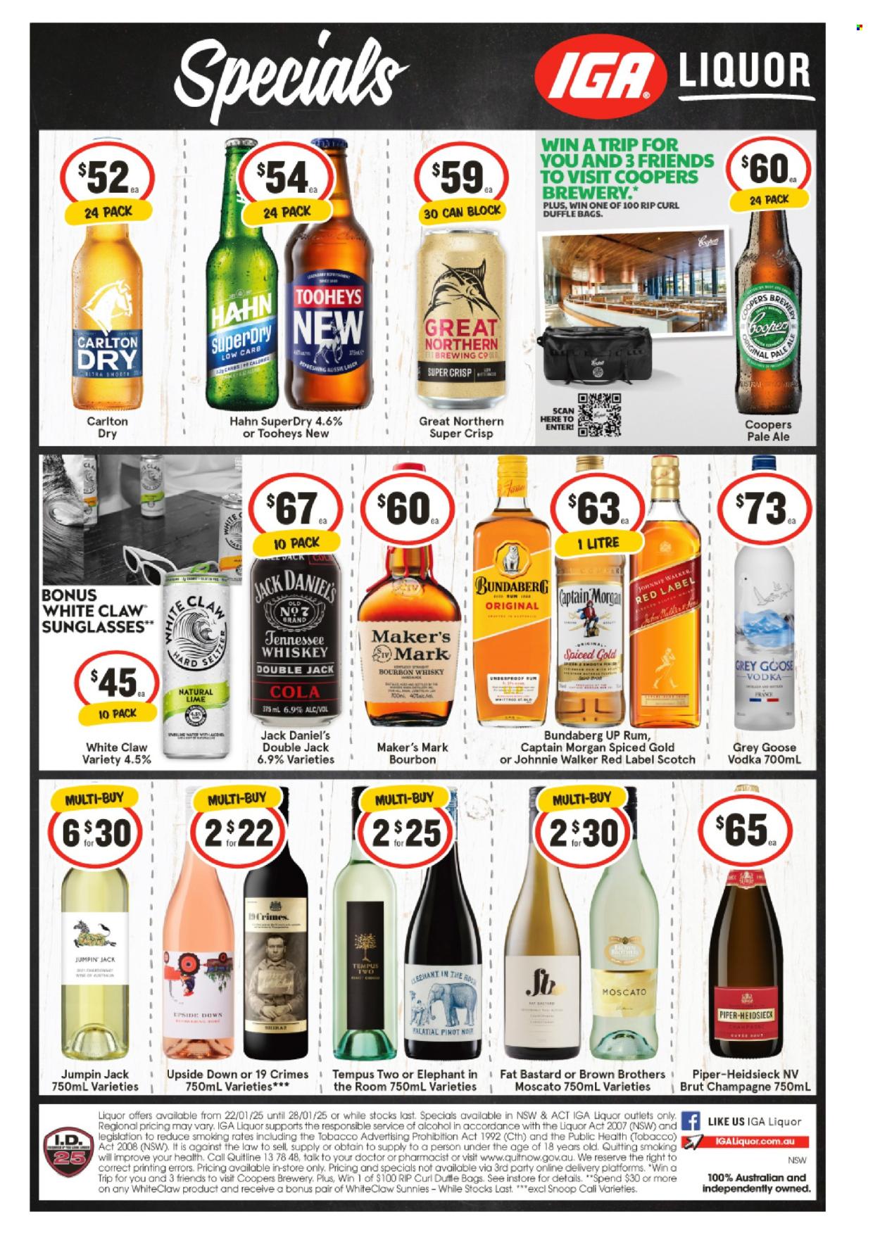 IGA LIQUOR catalogue - 22 Jan 2025 - 28 Jan 2025. Page 1