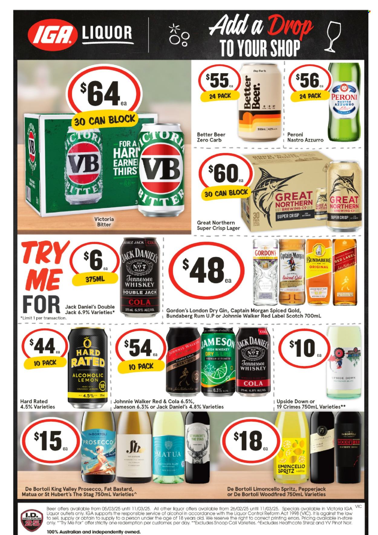 IGA LIQUOR catalogue - 5 Mar 2025 - 11 Mar 2025. Page 1