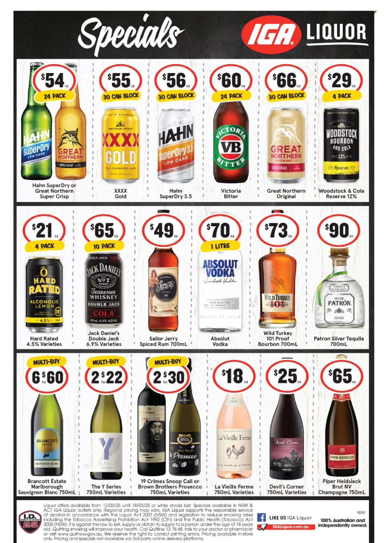 IGA LIQUOR catalogue - 19 Mar 2025 - 25 Mar 2025. Page 1