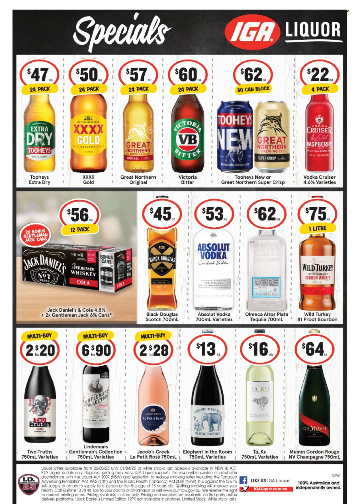 IGA LIQUOR catalogue - 26 Mar 2025 - 1 Apr 2025. Page 1