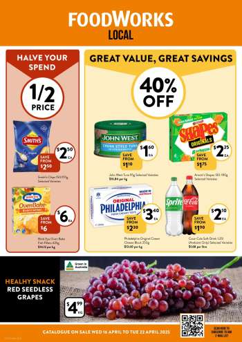 Foodworks Catalogue - 16 Apr 2025 - 22 Apr 2025.