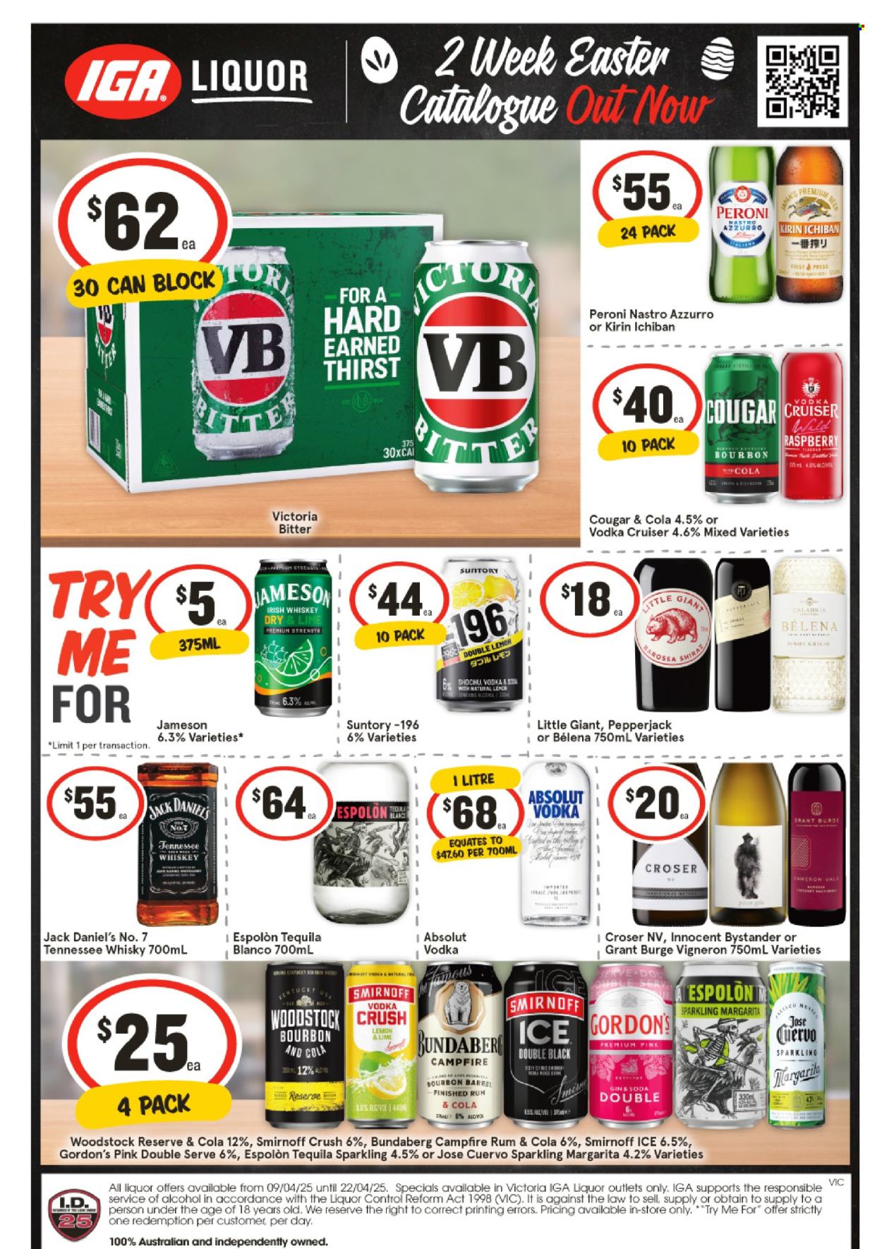 IGA LIQUOR catalogue - 16 Apr 2025 - 22 Apr 2025. Page 1