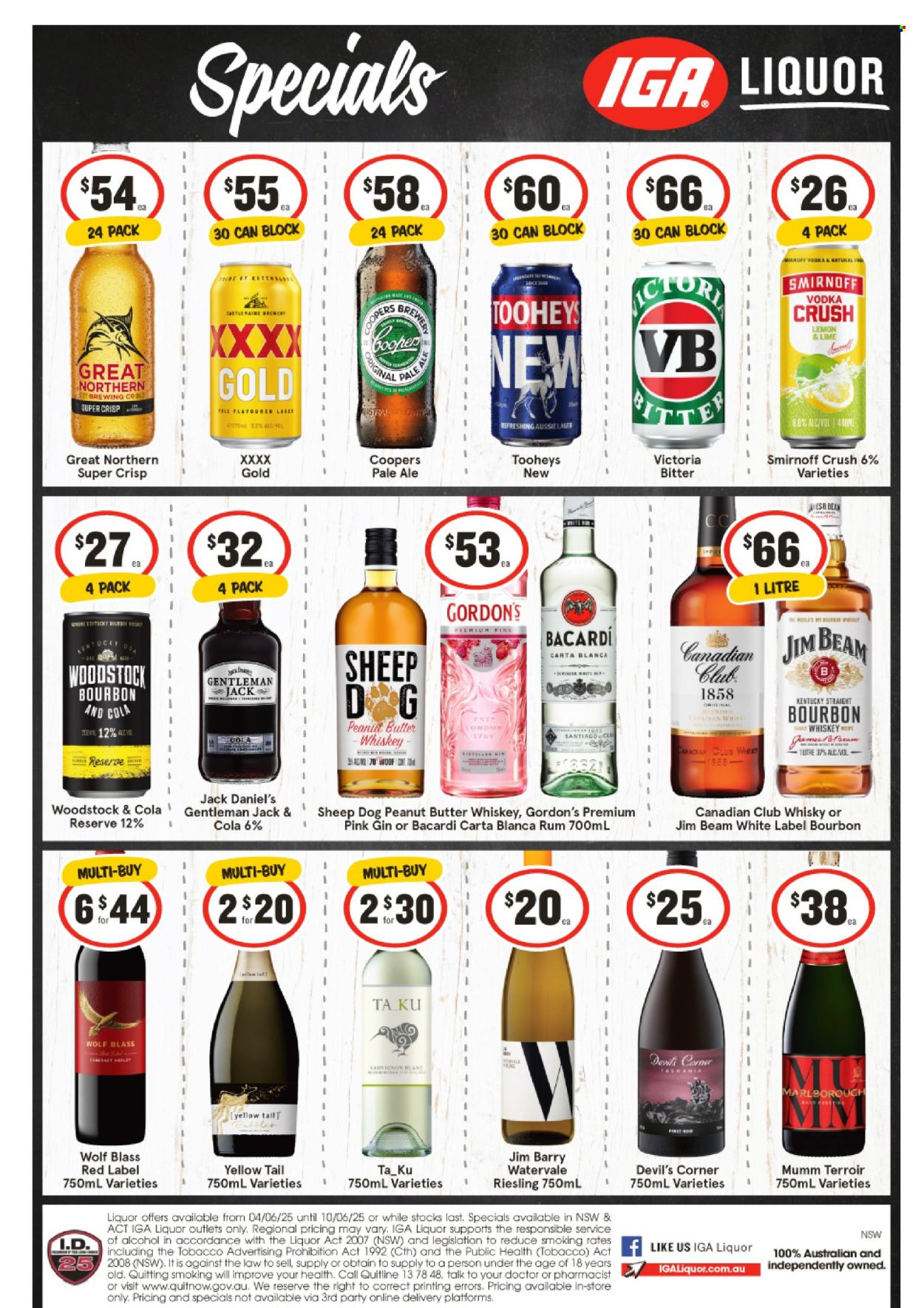IGA LIQUOR catalogue - 4 Jun 2025 - 10 Jun 2025. Page 1