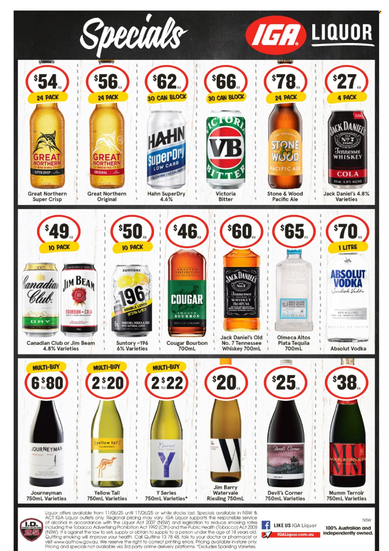 IGA LIQUOR catalogue - 11 Jun 2025 - 17 Jun 2025. Page 1