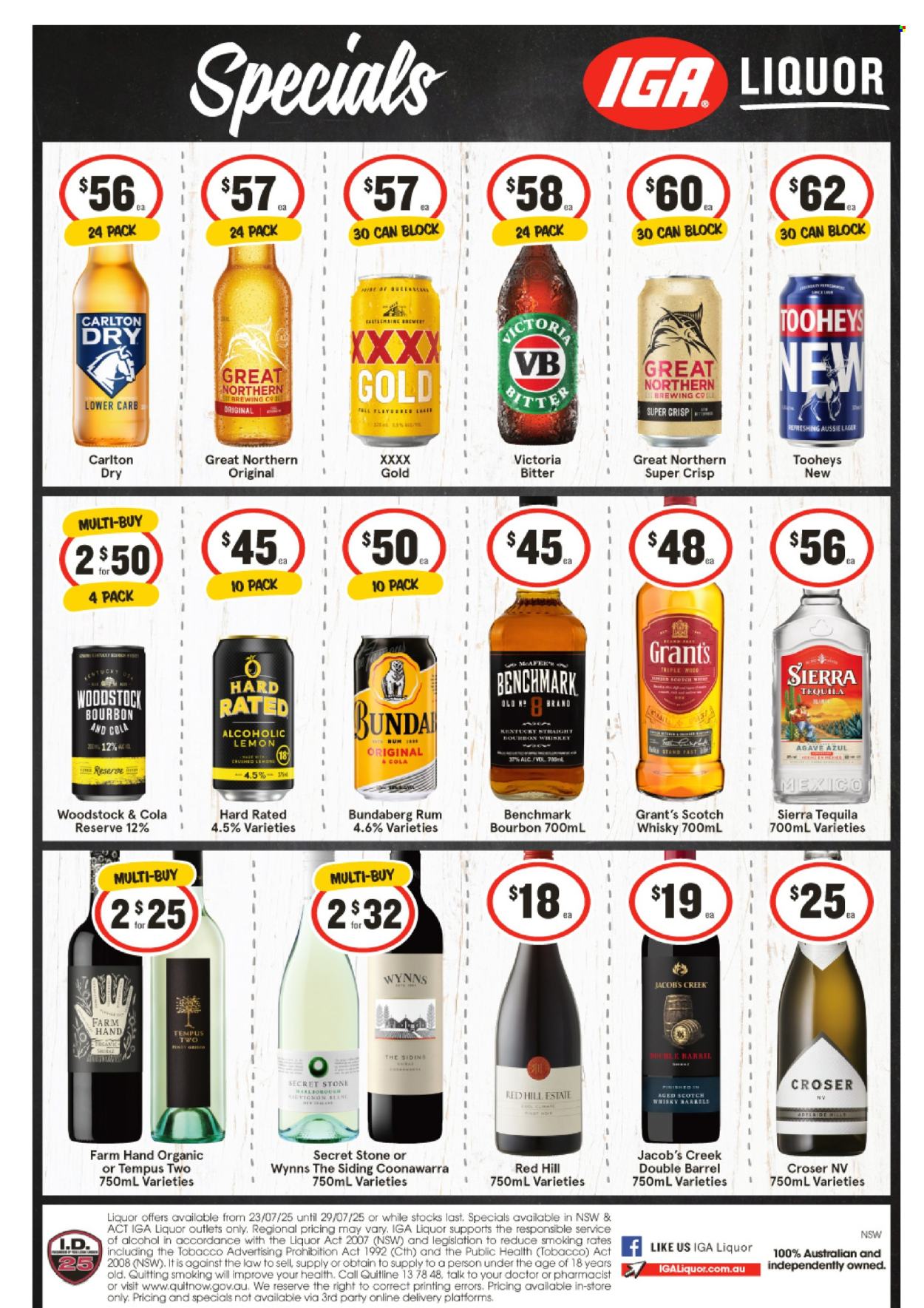 IGA LIQUOR catalogue - 23 Jul 2025 - 29 Jul 2025. Page 1