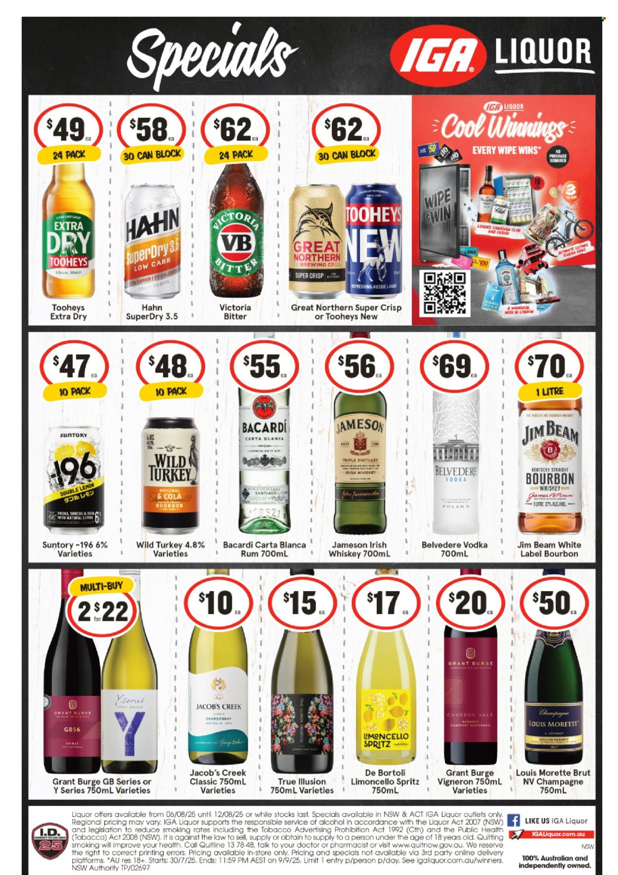 IGA LIQUOR catalogue - 6 Aug 2025 - 12 Aug 2025. Page 1