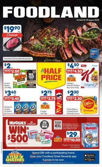 Foodland Catalogue - 13 Aug 2025 - 19 Aug 2025.