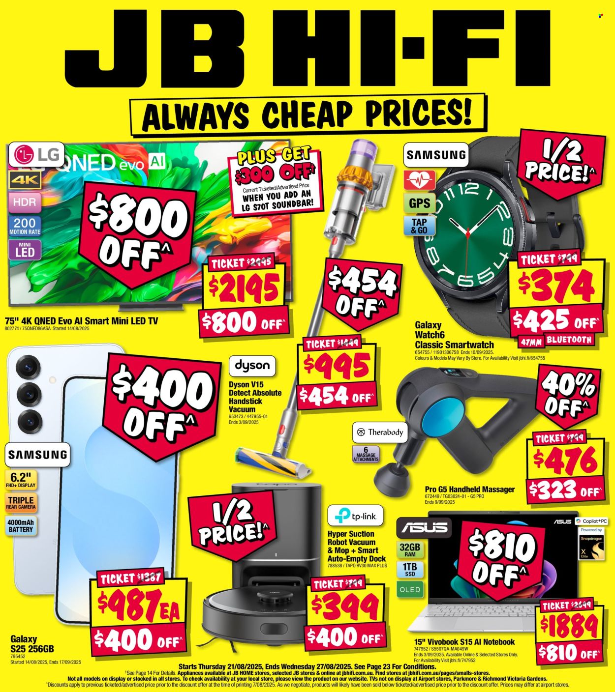 JB Hi-Fi catalogue - 21 Aug 2025 - 27 Aug 2025. Page 1