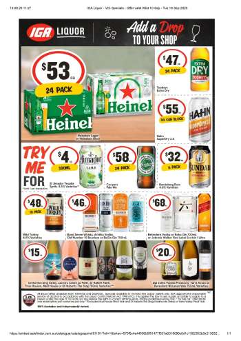 IGA LIQUOR Catalogue - 10 Sep 2025 - 16 Sep 2025.