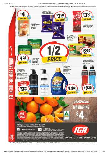 IGA Catalogue - 24 Sep 2025 - 30 Sep 2025.