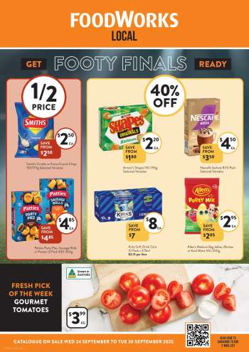 Foodworks Catalogue - 24 Sep 2025 - 30 Sep 2025.