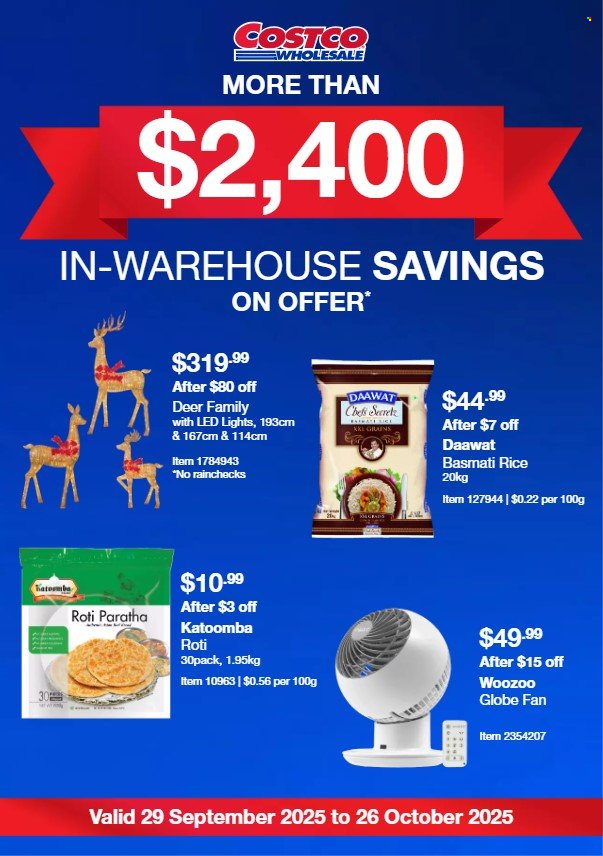 Costco catalogue - 29 Sep 2025 - 26 Oct 2025. Page 1