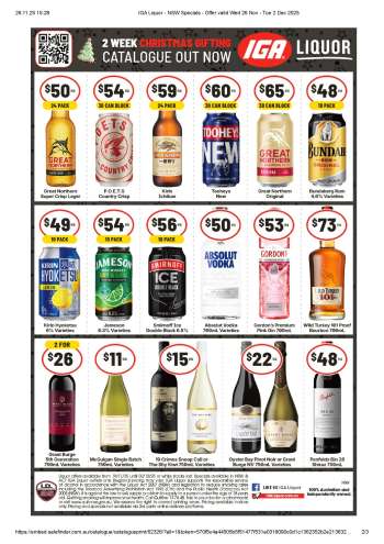 IGA LIQUOR Catalogue - 26 Nov 2025 - 2 Dec 2025.