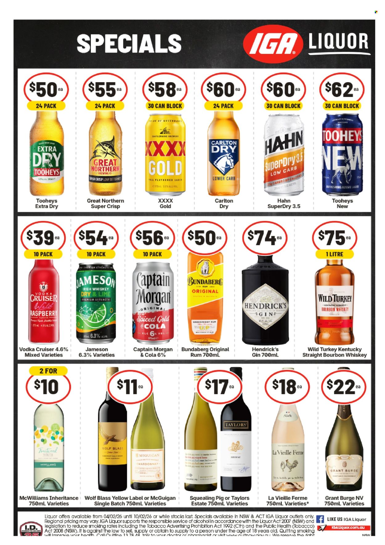 IGA LIQUOR catalogue - 4 Feb 2026 - 10 Feb 2026. Page 1