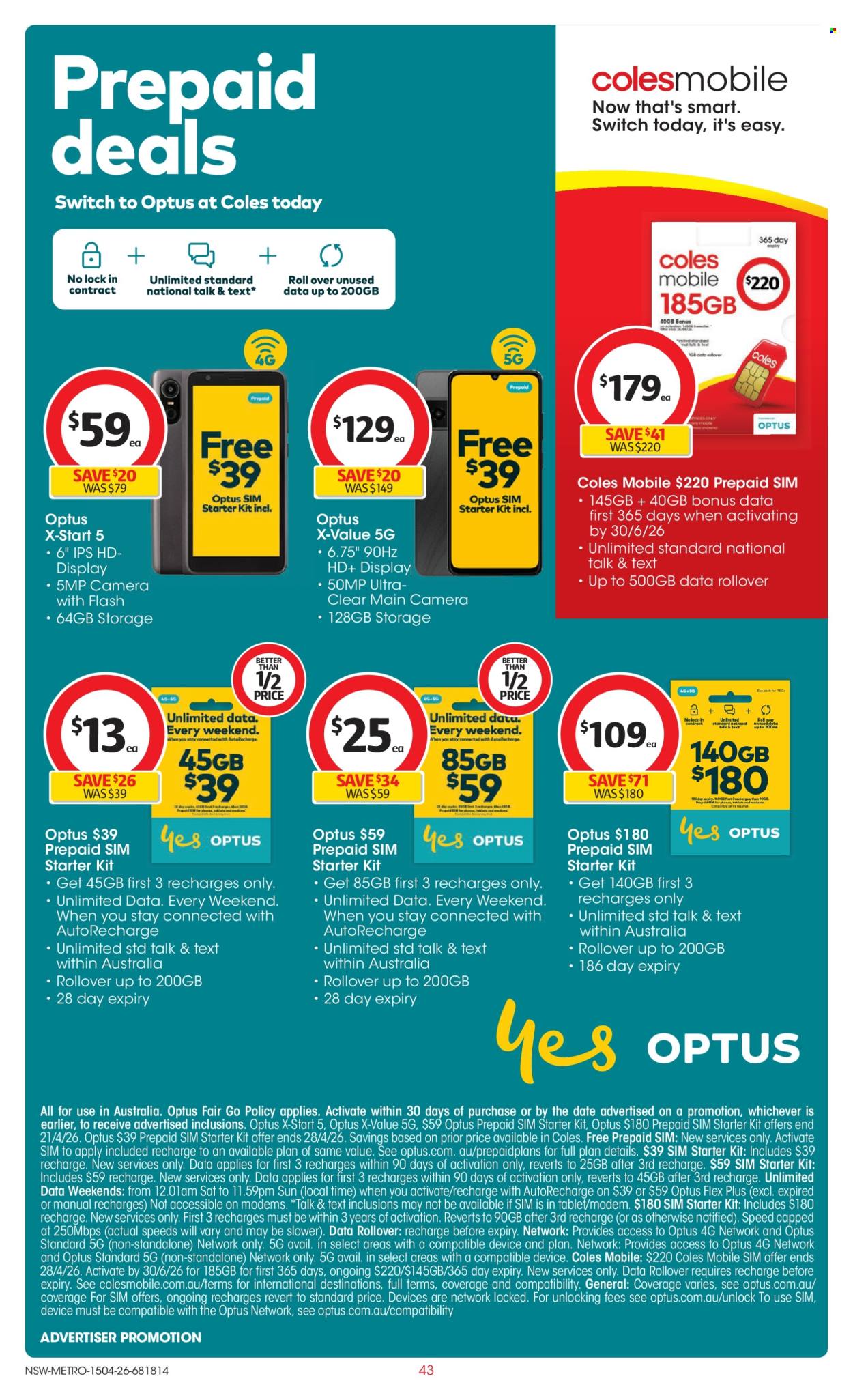 Coles catalogue - 15 Apr 2026 - 21 Apr 2026. Page 43