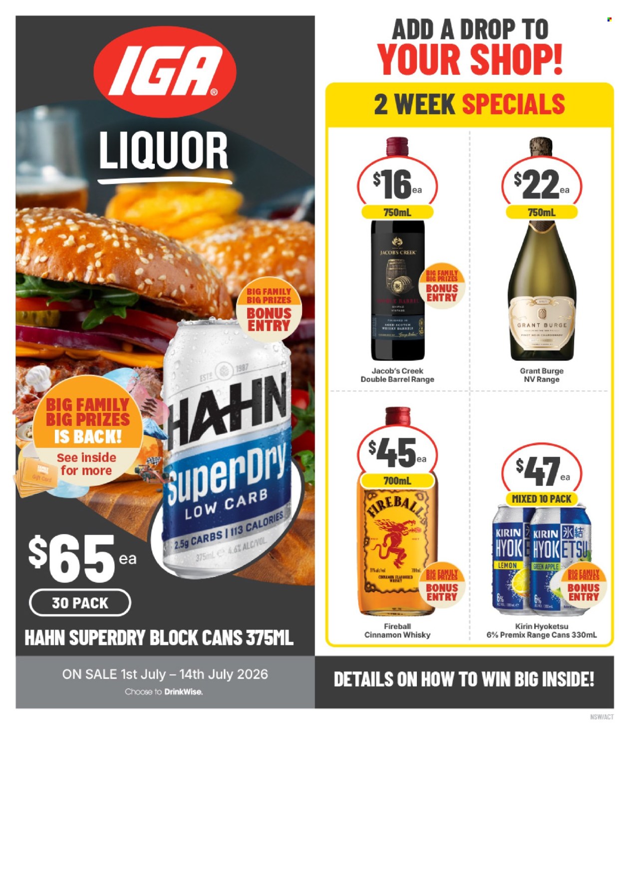 IGA LIQUOR catalogue - 1 Jul 2026 - 14 Jul 2026. Page 1