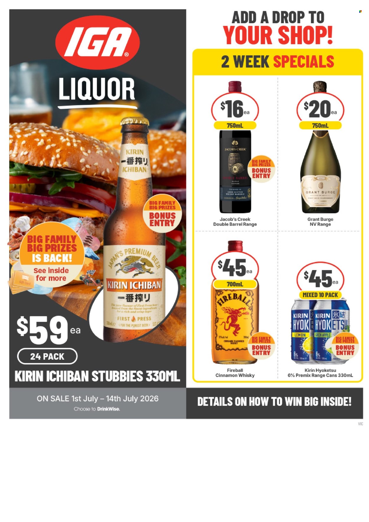IGA LIQUOR catalogue - 1 Jul 2026 - 14 Jul 2026. Page 1