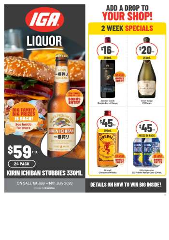 IGA LIQUOR Catalogue - 1 Jul 2026 - 14 Jul 2026.