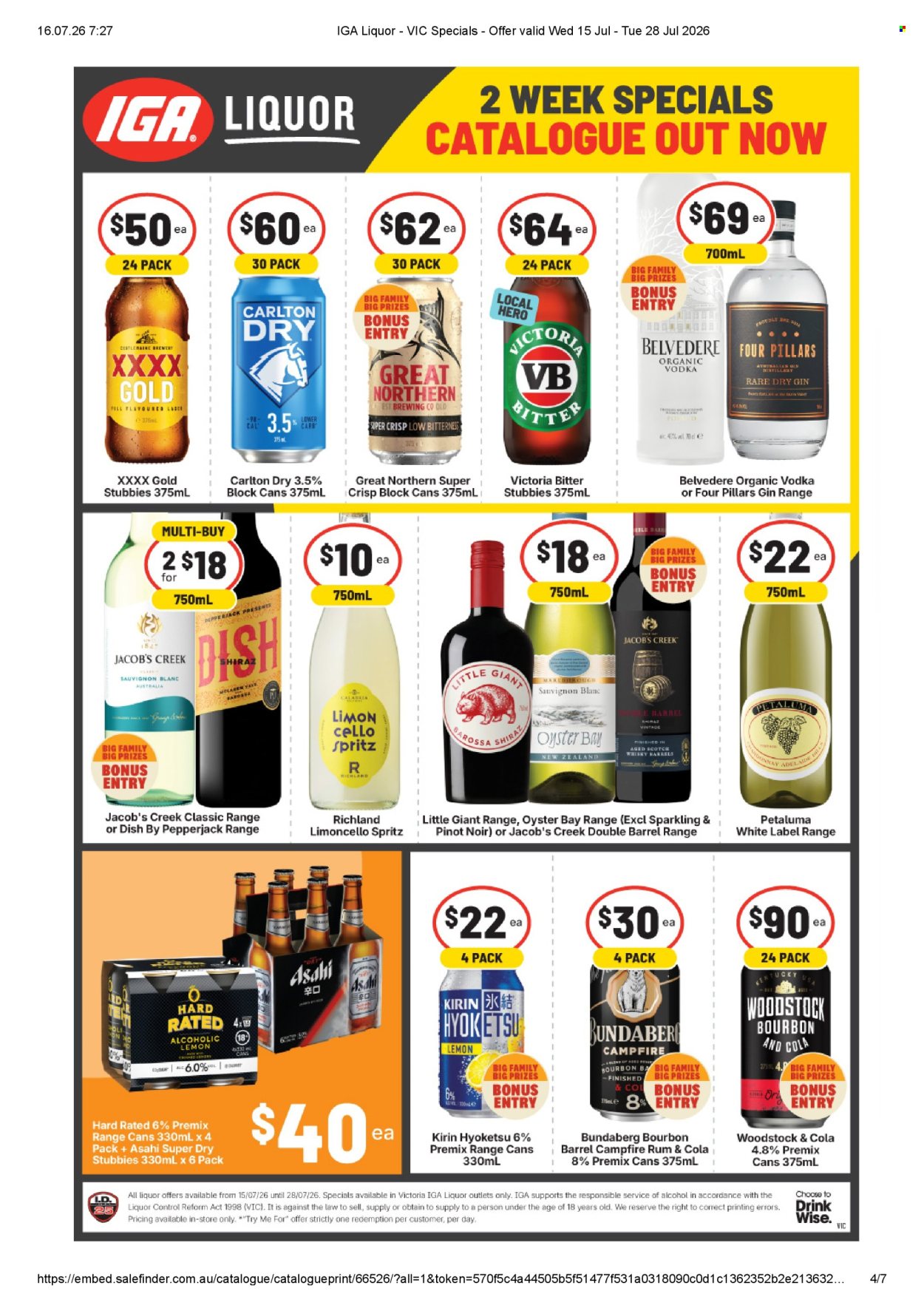 IGA LIQUOR catalogue - 15 Jul 2026 - 28 Jul 2026. Page 2