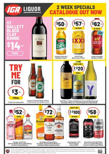 IGA LIQUOR Catalogue - 29 Jul 2026 - 11 Aug 2026.