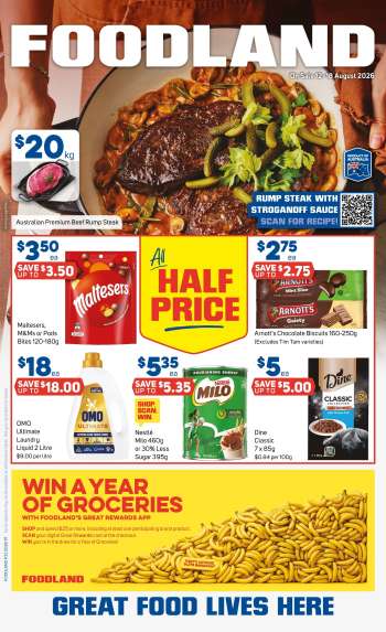 Foodland Catalogue - 12 Aug 2026 - 18 Aug 2026.
