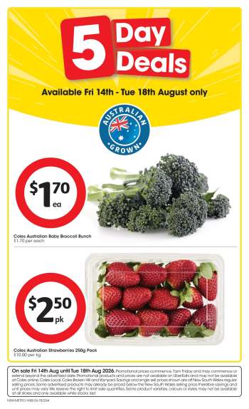 Coles Catalogue - 14 Aug 2026 - 18 Aug 2026.