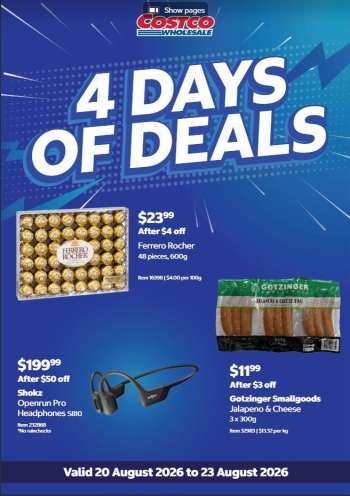 Costco Catalogue - 20 Aug 2026 - 23 Aug 2026.