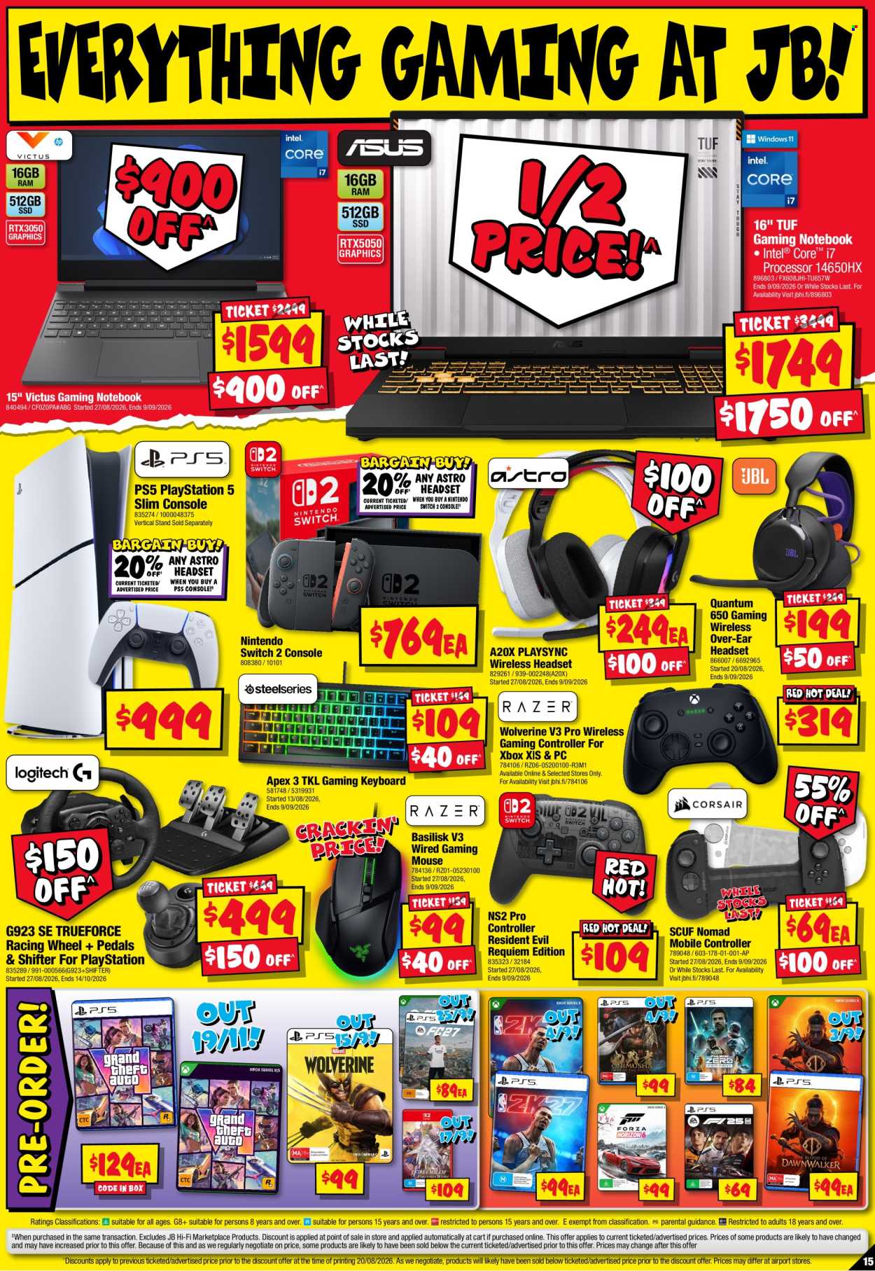 JB Hi-Fi catalogue - 2 Sep 2026 - 6 Sep 2026. Page 15