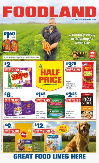 Foodland Catalogue - 9 Sep 2026 - 15 Sep 2026.