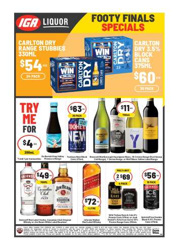 IGA LIQUOR Catalogue - 9 Sep 2026 - 22 Sep 2026.
