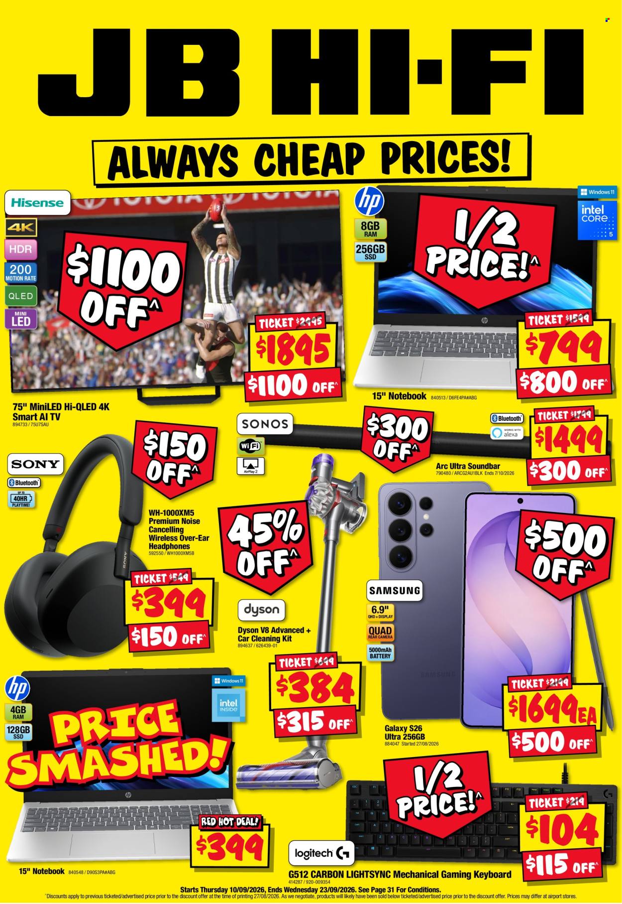 JB Hi-Fi catalogue - 10 Sep 2026 - 23 Sep 2026. Page 1