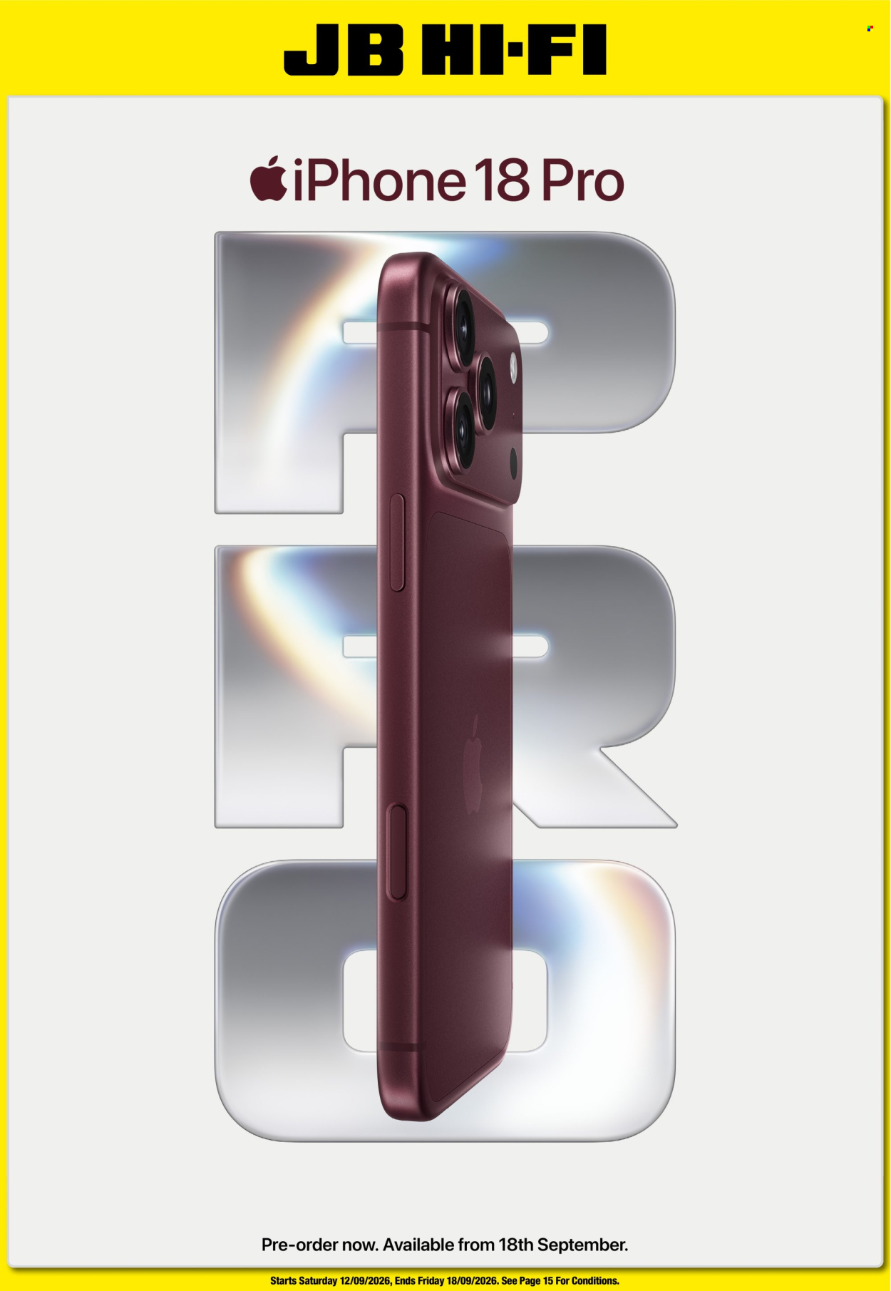 JB Hi-Fi catalogue - 12 Sep 2026 - 18 Sep 2026. Page 1
